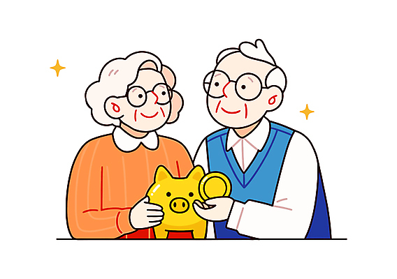 여자 할아버지 노년 남자 행복 안경 할머니 돈 일러스트 가족 웃음 들기 상반신 두명 경제 파란색 마주보기 노부부 주황색 저축 돼지저금통 노후대책 노후자금 노인만 국내일러스트 AI파일 부부 잡화 감정 컬러 관계 모션 표정 사람 성인 금융 노후 저금통 재산 성인만 파일형식 벡터