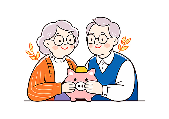 여자 할아버지 노년 남자 행복 안경 할머니 일러스트 가족 웃음 상반신 두명 경제 파란색 노부부 동전 주황색 저축 돼지저금통 잡기 절약 노후대책 노후자금 노인만 국내일러스트 AI파일 부부 잡화 감정 컬러 컨셉 돈 관계 모션 표정 사람 성인 금융 노후 저금통 성인만 파일형식 벡터