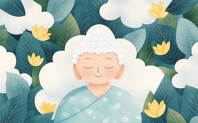 JPG 구름 남자 잎 불교 일러스트 자연 휴식 연꽃 한명 성인 평화 편안함 명상 힐링 부처 성인남자한명만 국내일러스트 AI일러스트 AI콘텐츠 자연요소 식물 1 꽃 종교 컨셉 사람 감각 생태계 남자한명만 성인남자만 파일형식