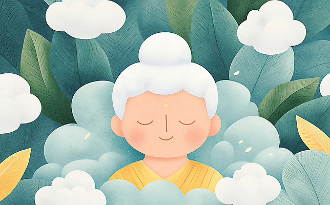 JPG 구름 남자 잎 불교 일러스트 자연 휴식 한명 성인 평화 눈감음 편안함 명상 힐링 부처 성인남자한명만 국내일러스트 AI일러스트 AI콘텐츠 자연요소 식물 1 종교 컨셉 모션 사람 감각 생태계 남자한명만 성인남자만 파일형식