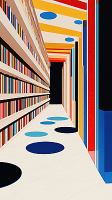 JPG 디자인 패턴 일러스트 상상 추상 책장 사람없음 컬러풀 공간 도서관 모던 국내일러스트 AI일러스트 AI콘텐츠 교육 컬러 가구 무늬 파일형식