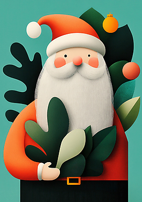 JPG 나무 노년 남자 크리스마스 겨울 일러스트 산타모자 나뭇잎 수염 한명 장식 빨간색 초록색 산타클로스 빨간옷 노인남자한명만 오너먼트 국내일러스트 AI일러스트 AI콘텐츠 식물 모자_잡화 1 옷 계절 기념일 컬러 잎 크리스마스장식 사람 성인 남자한명만 노인남자만 파일형식