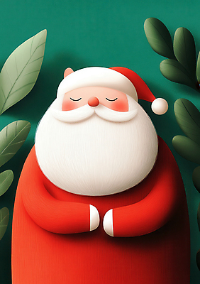 JPG 노년 남자 크리스마스 겨울 일러스트 산타모자 나뭇잎 수염 한명 빨간색 초록색 산타클로스 눈감음 기도 빨간옷 노인남자한명만 국내일러스트 AI일러스트 AI콘텐츠 모자_잡화 1 옷 계절 기념일 컬러 잎 모션 사람 성인 남자한명만 노인남자만 파일형식