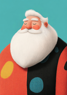 JPG 노년 남자 크리스마스 겨울 일러스트 휴식 수염 한명 빨간색 초록색 산타클로스 평화 눈감음 빨간옷 노인남자한명만 국내일러스트 AI일러스트 AI콘텐츠 1 옷 계절 기념일 컬러 컨셉 모션 사람 성인 남자한명만 노인남자만 파일형식