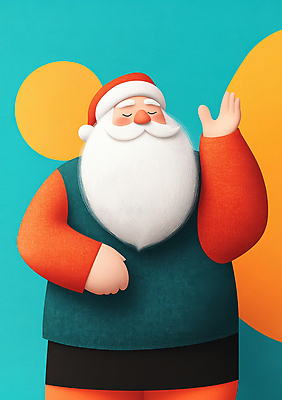 JPG 노년 남자 크리스마스 겨울 일러스트 산타모자 수염 한명 빨간색 초록색 산타클로스 손들기 눈감음 기쁨 인사 빨간옷 노인남자한명만 국내일러스트 AI일러스트 AI콘텐츠 모자_잡화 1 옷 계절 기념일 감정 컬러 모션 사람 성인 예절 남자한명만 노인남자만 파일형식