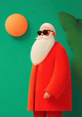 JPG 노년 남자 크리스마스 겨울 일러스트 수염 한명 서기 빨간색 초록색 선글라스 산타클로스 편안함 빨간옷 노인남자한명만 국내일러스트 AI일러스트 AI콘텐츠 1 옷 계절 기념일 안경 컬러 모션 사람 성인 감각 남자한명만 노인남자만 파일형식