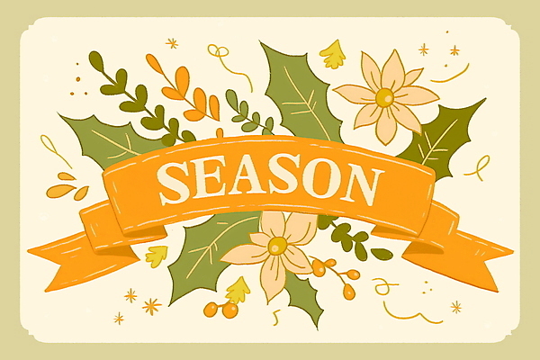 PSD 편집이미지 계절 꽃 리본 낙엽 잎 나뭇잎 프레임 사람없음 초록색 노란색 디지털합성 레이아웃 편집소스 이미지편집 식물 컬러 파일형식