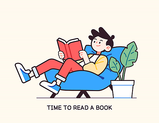 전신 남자 화분 여유 어린이 일러스트 휴식 실내 한명 들기 소년 취미 책 소파 독서 노란색 편안함 소년한명만 국내일러스트 AI파일 1 감정 컬러 컨셉 의자 모션 사람 내부 감각 남자한명만 소년만 파일형식 벡터