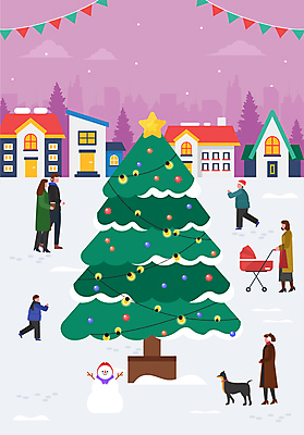 전신 커플 여자 남자 별 어린이 크리스마스 겨울 일러스트 눈사람 주택 풍경 소년 여러명 성인 장식 크리스마스트리 걷기 마을 개 저녁 즐거움 유모차 가랜드 쌓인눈 알전구 국내일러스트 AI파일 자연요소 계절 기념일 감정 다수 전구 포유류 관계 모션 사람 건물 아기용품 야간 파티용품 파일형식 벡터