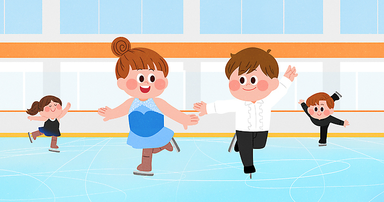 전신 PSD 여자 남자 어린이 겨울 일러스트 겨울스포츠 소녀 소년 여러명 얼음 피겨스케이팅 아이스링크 피겨스케이터 어린이만 국내일러스트 자연요소 계절 스포츠 다수 사람 스케이팅 스케이터 파일형식