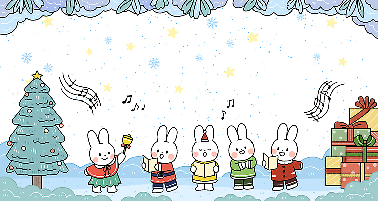 전신 PSD 크리스마스 음표 일러스트 노래 산타모자 들기 사람없음 선물상자 크리스마스트리 귀여움 찬송가 악보 토끼캐릭터 성가대 징글벨 카피스페이스 국내일러스트 모자_잡화 기호 기념일 기독교 음악 동물캐릭터 컨셉 모션 선물 상자 공백 종 토끼 합창 파일형식