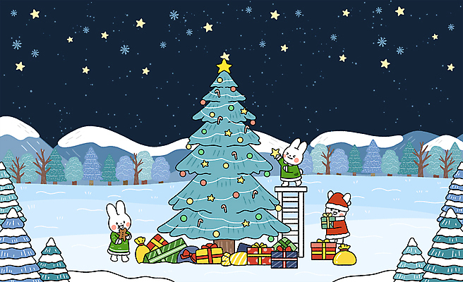 자연요소 모자_잡화 옷 기념일 동물캐릭터 컨셉 크리스마스장식 크리스마스 날씨 디저트 선물 상자 도구 토끼 파일형식 산타옷 산타모자 쿠키 야간 장식 오너먼트 크리스마스트리 선물상자 전신 사다리 산 눈 PSD 일러스트 귀여움 토끼캐릭터 사람없음 국내일러스트