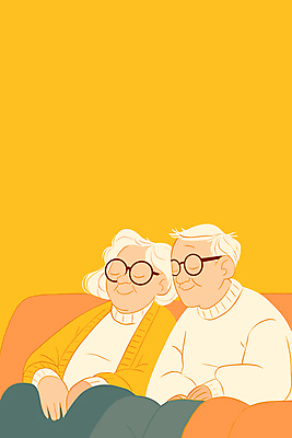 여자 할아버지 노년 남자 행복 할머니 일러스트 휴식 미소 앉기 두명 생활 실버라이프 소파 노란색 눈감음 노부부 기댐 잠 실버 낮잠 노인만 안경낌 국내일러스트 AI파일 라이프스타일 부부 감정 안경 컬러 컨셉 의자 모션 표정 사람 성인 성인만 파일형식 벡터
