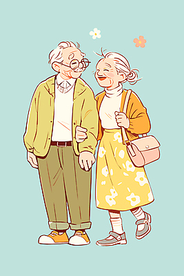 전신 여자 할아버지 노년 남자 꽃 행복 할머니 하늘색 일러스트 미소 웃음 두명 생활 실버라이프 걷기 팔짱 노부부 산책 실버 즐거움 노인만 안경낌 국내일러스트 AI파일 식물 라이프스타일 부부 감정 안경 모션 휴식 표정 사람 성인 파란색 성인만 파일형식 벡터