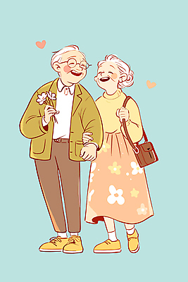 전신 여자 할아버지 노년 남자 꽃 행복 할머니 하늘색 일러스트 웃음 들기 두명 생활 실버라이프 팔짱 노부부 산책 하트 실버 즐거움 노인만 안경낌 국내일러스트 AI파일 모양 식물 라이프스타일 부부 감정 안경 모션 휴식 표정 사람 성인 파란색 성인만 파일형식 벡터