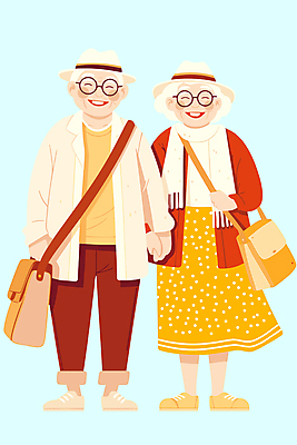 전신 여자 할아버지 노년 남자 행복 할머니 하늘색 일러스트 서기 미소 웃음 두명 생활 실버라이프 손잡기 노부부 실버 노인만 안경낌 국내일러스트 AI파일 라이프스타일 부부 감정 안경 모션 표정 사람 성인 파란색 성인만 파일형식 벡터