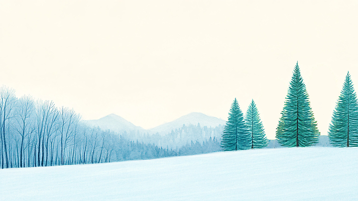 JPG 나무 하늘색 겨울 일러스트 자연 하늘 수채화 산 풍경 사람없음 눈 숲 상록수 쌓인눈 설산 눈덮임 국내일러스트 AI일러스트 AI콘텐츠 자연요소 식물 계절 컨셉 날씨 파란색 생태계 파일형식