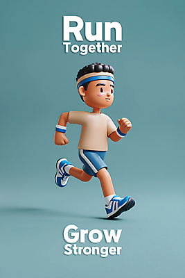 PSD 편집이미지 남자 포스터 운동화 한명 웃음 성인 달리기 운동 모임 머리띠 청록색 모집 러닝 성인남자한명만 편집3D 1 컬러 신발 장신구 모션 표정 건강 사람 3D 남자한명만 성인남자만 파일형식