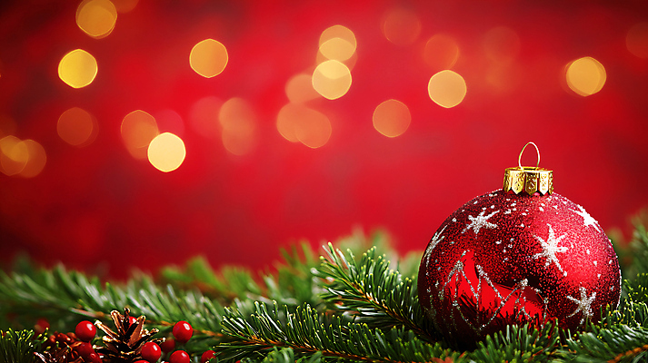 JPG 편집이미지 열매 백그라운드 크리스마스 겨울 사람없음 빨간색 보케 솔잎 설렘 오너먼트 편집소스 편집실사 AI포토 AI콘텐츠 식물 계절 기념일 컬러 잎 크리스마스장식 CG 파일형식