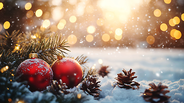 JPG 편집이미지 백그라운드 크리스마스 겨울 사람없음 눈 보케 솔방울 솔잎 설렘 쌓인눈 눈내림 오너먼트 편집소스 편집실사 AI포토 AI콘텐츠 자연요소 계절 기념일 잎 크리스마스장식 날씨 눈_날씨 CG 파일형식