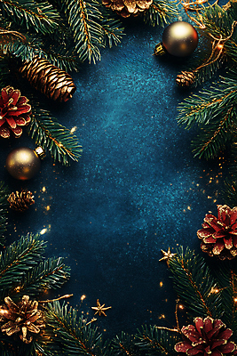 JPG 편집이미지 백그라운드 크리스마스 겨울 사람없음 파란색 솔방울 솔잎 별장식 설렘 오너먼트 편집소스 편집실사 AI포토 AI콘텐츠 계절 기념일 별 컬러 잎 크리스마스장식 장식 CG 파일형식