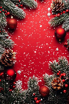 JPG 편집이미지 열매 백그라운드 크리스마스 겨울 눈꽃 사람없음 빨간색 눈 솔방울 솔잎 눈꽃무늬 설렘 오너먼트 편집소스 편집실사 AI포토 AI콘텐츠 자연요소 식물 계절 기념일 컬러 잎 크리스마스장식 무늬 날씨 눈_날씨 CG 파일형식