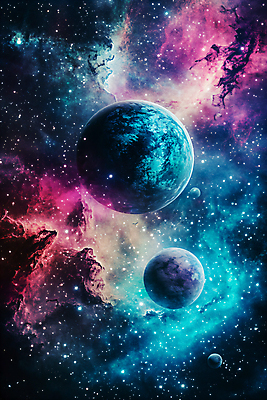 JPG 편집이미지 사람없음 반짝임 컬러풀 우주 공간 행성 신비 성운 은하 이미지편집 편집실사 AI컴퓨터그래픽 AI콘텐츠 컬러 컨셉 모션 CG 파일형식