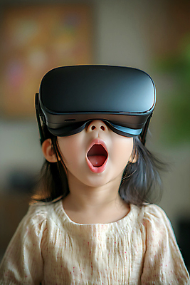 JPG 편집이미지 여자 어린이 실내 입벌림 한명 소녀 상반신 체험 웨어러블 의료성형뷰티 가상현실 소녀한명만 VR기기 편집실사 AI인물포토 AI콘텐츠 1 컨셉 표정 사람 내부 기계 CG 여자한명만 소녀만 파일형식 AI포토