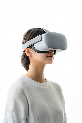 JPG 편집이미지 응시 여자 한명 상반신 성인 체험 웨어러블 의료성형뷰티 가상현실 성인여자한명만 VR기기 편집실사 AI인물포토 AI콘텐츠 1 시선 컨셉 사람 기계 CG 여자한명만 성인여자만 파일형식 AI포토