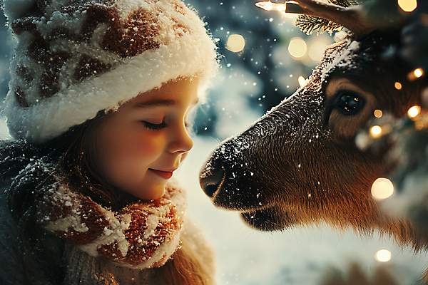 JPG 편집이미지 여자 어린이 겨울 사슴 털모자 한명 미소 소녀 빛 눈감음 목도리 루돌프 눈 보케 교감 눈내림 소녀한명만 편집실사 AI인물포토 AI콘텐츠 자연요소 모자_잡화 1 잡화 계절 크리스마스 포유류 모션 날씨 눈_날씨 표정 사람 CG 여자한명만 소녀만 파일형식 AI포토