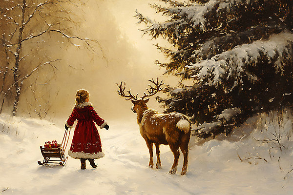 JPG 나무 편집이미지 여자 어린이 크리스마스 겨울 사슴 한명 소녀 선물상자 걷기 루돌프 안개 눈 당기기 숲 썰매 숲길 눈길 쌓인눈 소녀한명만 편집실사 AI인물포토 AI콘텐츠 자연요소 식물 1 계절 기념일 길 포유류 모션 날씨 눈_날씨 선물 사람 상자 CG 여자한명만 소녀만 파일형식 AI포토