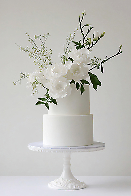 JPG 편집이미지 꽃 결혼 잎 사람없음 장식 케이크 흰색 축하 생일 화려 디지털합성 2단케이크 케이크스탠드 편집실사 AI포토 AI콘텐츠 식물 기념일 컬러 컨셉 디저트 이벤트 받침대 CG 파일형식