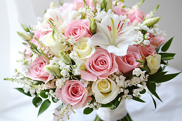 JPG 편집이미지 꽃 분홍색 부케 결혼 기념 사람없음 흰색 축하 디지털합성 결혼소품 편집실사 AI포토 AI콘텐츠 식물 컬러 꽃다발 컨셉 이벤트 CG 오브젝트 파일형식