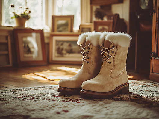 JPG 편집이미지 패션 신발 겨울 부츠 사람없음 갈색 디지털합성 오브젝트 패션용품 편집실사 AI포토 AI콘텐츠 계절 컬러 CG 파일형식