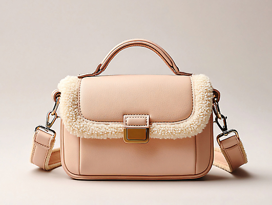 JPG 편집이미지 패션 분홍색 겨울 가방 사람없음 핸드백 디지털합성 오브젝트 패션용품 편집실사 AI포토 AI콘텐츠 잡화 계절 컬러 CG 파일형식