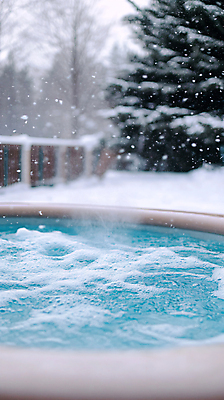 JPG 나무 편집이미지 겨울 따뜻함 사람없음 물 온천 추위 눈 숲 디지털합성 힐링 노천온천 노천탕 편집실사 AI포토 AI콘텐츠 자연요소 식물 계절 날씨 스파 CG 파일형식