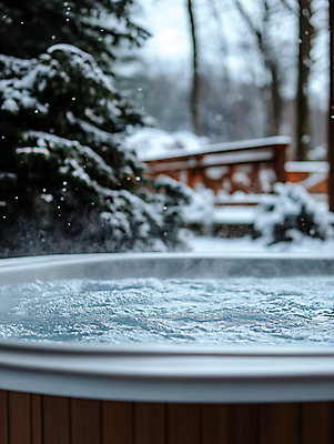 JPG 나무 편집이미지 겨울 따뜻함 사람없음 물 온천 추위 눈 숲 디지털합성 힐링 노천온천 노천탕 눈덮임 편집실사 AI포토 AI콘텐츠 자연요소 식물 계절 컨셉 날씨 스파 CG 파일형식