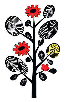 꽃 잎 일러스트 북유럽스타일 사람없음 그래픽 컬러풀 심플 미니멀 키치 국내일러스트 AI파일 식물 컬러 컨셉 스타일 파일형식 벡터