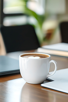 JPG 식물 편집이미지 사람없음 컵 사무실 책상 디지털합성 라떼 편집실사 AI포토 AI콘텐츠 식기 커피 가구 비즈니스 CG 파일형식