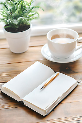 JPG 편집이미지 화분 여유 창문 사람없음 사무실 펜 공책 연기 차 디지털합성 편집실사 AI포토 AI콘텐츠 감정 음료 비즈니스 문구용품 필기구 CG 파일형식