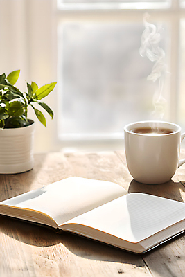 JPG 편집이미지 화분 여유 창문 사람없음 사무실 공책 흰색 연기 차 디지털합성 편집실사 AI포토 AI콘텐츠 감정 음료 컬러 비즈니스 문구용품 CG 파일형식