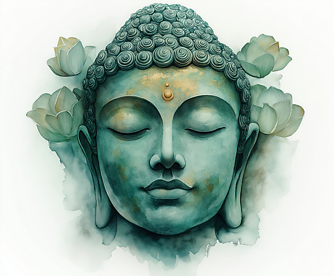 JPG 편집이미지 남자 얼굴 불교 수채화 연꽃 한명 성인 평화 눈감음 명상 부처 청록색 성인남자한명만 편집실사 1 꽃 종교 컬러 컨셉 모션 사람 신체부위 CG 남자한명만 성인남자만 파일형식