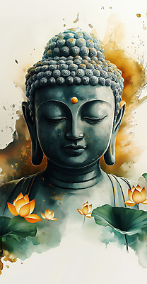 JPG 편집이미지 남자 얼굴 불교 수채화 연꽃 한명 성인 노란색 평화 눈감음 명상 부처 청록색 성인남자한명만 편집실사 1 꽃 종교 컬러 컨셉 모션 사람 신체부위 CG 남자한명만 성인남자만 파일형식