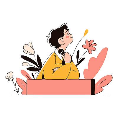 식물 남자 분홍색 일러스트 비즈니스 한명 상반신 성인 노란색 팔짱 잡기 발표 마이크 단상 성인남자한명만 국내일러스트 AI파일 1 컬러 음향기기 모션 사람 남자한명만 성인남자만 파일형식 벡터