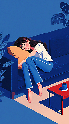 JPG 전신 식물 여자 쿠션 일러스트 안기 탁자 휴식 실내 그림자 한명 성인 컵 파란색 빛 소파 기댐 잠 편안함 웅크림 성인여자한명만 국내일러스트 AI일러스트 AI콘텐츠 1 식기 컬러 가구 컨셉 의자 모션 사람 내부 감각 여자한명만 성인여자만 파일형식