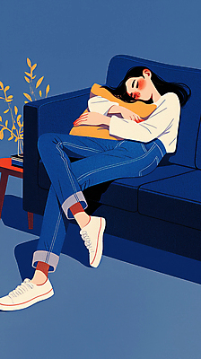 JPG 전신 여자 화분 쿠션 일러스트 안기 탁자 휴식 실내 그림자 한명 성인 파란색 소파 기댐 잠 편안함 성인여자한명만 국내일러스트 AI일러스트 AI콘텐츠 1 컬러 가구 컨셉 의자 모션 사람 내부 감각 여자한명만 성인여자만 파일형식