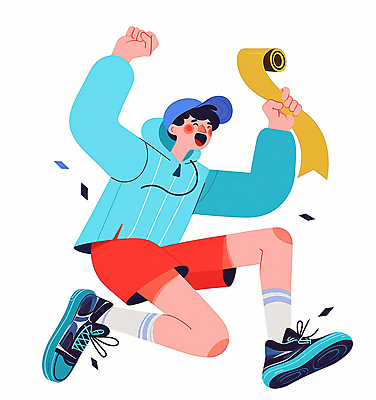 JPG 전신 모자 남자 어린이 운동화 일러스트 성공 한명 소년 점프 기쁨 만세 두루마리 상패 꽃가루 소년한명만 일러캐릭터 AI일러스트 AI콘텐츠 캐릭터 1 잡화 감정 신발 컨셉 모션 사람 가루 상_우승 남자한명만 소년만 파일형식