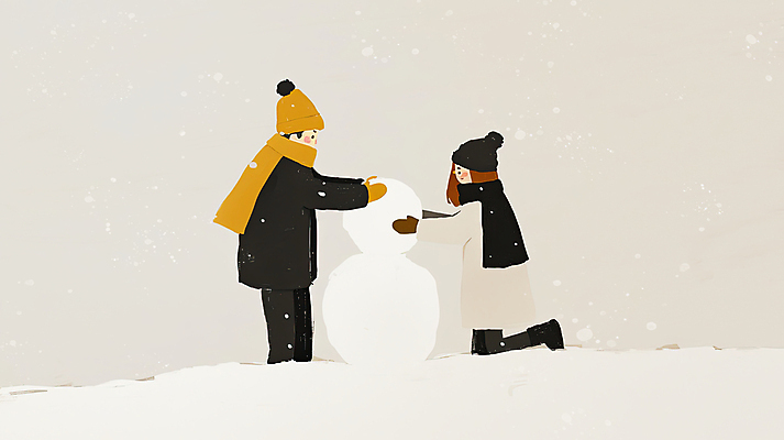 JPG 전신 커플 여자 남자 커플라이프 겨울 일러스트 눈사람 털모자 성인 두명 목도리 눈 무릎꿇기 눈사람만들기 눈내림 성인만 국내일러스트 AI일러스트 AI콘텐츠 자연요소 모자_잡화 라이프스타일 잡화 계절 관계 모션 날씨 눈_날씨 사람 만들기 파일형식