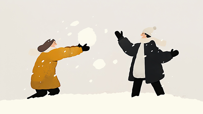 JPG 여자 남자 커플라이프 장갑 겨울 일러스트 털모자 들기 성인 두명 목도리 던지기 눈싸움 눈덩이 성인만 국내일러스트 AI일러스트 AI콘텐츠 모자_잡화 라이프스타일 커플 잡화 계절 모션 눈_날씨 사람 싸움 파일형식
