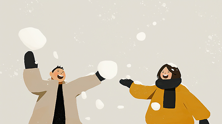 JPG 커플 여자 남자 커플라이프 장갑 겨울 일러스트 미소 웃음 들기 상반신 성인 두명 목도리 던지기 눈싸움 눈덩이 눈내림 성인만 국내일러스트 AI일러스트 AI콘텐츠 라이프스타일 잡화 계절 관계 모션 눈_날씨 표정 사람 싸움 파일형식